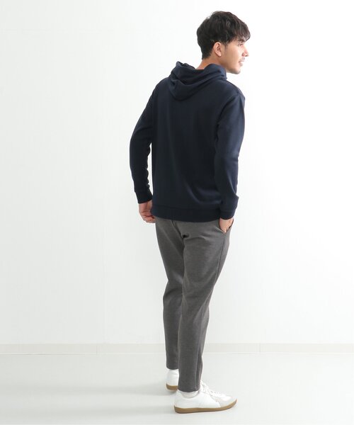 ikka（イッカ）の「切り替えジャガードプルパーカー（スウェット・メンズ・ホワイト/ネイビー・S/M/L/XL）」の6枚目の写真