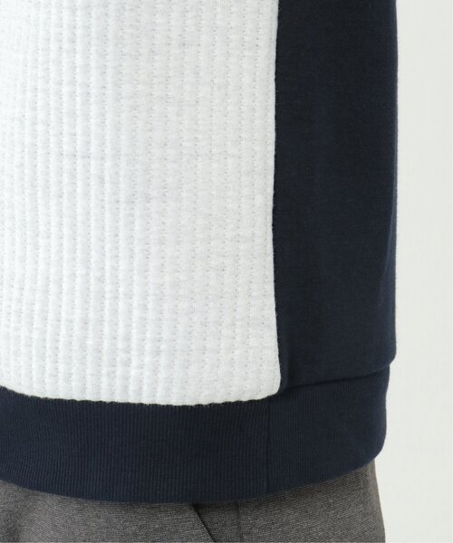 ikka（イッカ）の「切り替えジャガードプルパーカー（スウェット・メンズ・ホワイト/ネイビー・S/M/L/XL）」の14枚目の写真