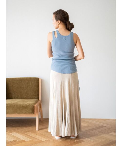 Ungrid（アングリッド）の「パット付きアシメデザインテレコタンクトップ（タンクトップ・レディース・ブラック/アイボリー/オレンジ/ブルー・FREE）」の13枚目の写真