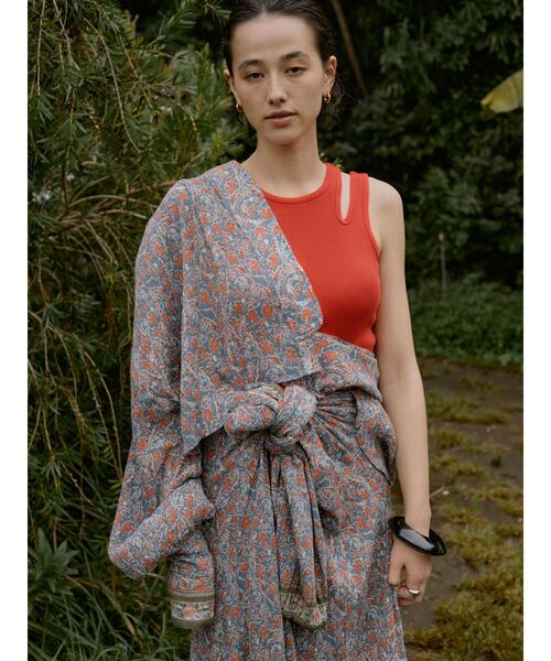 Ungrid（アングリッド）の「パット付きアシメデザインテレコタンクトップ（タンクトップ・レディース・ブラック/アイボリー/オレンジ/ブルー・FREE）」の19枚目の写真