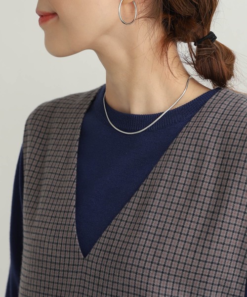 URBAN RESEARCH DOORS(アーバンリサーチドアーズ)の「フラットチェーンショートネックレス(ネックレス・レディース・ゴールド/シルバー・-)」の4枚目の写真