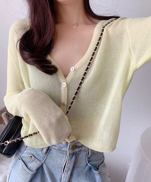 Burner（バーナー）の「【OKUOKU　0909】ショート　カーディガン　oku-tops-648718938163-16（カーディガン/ボレロ・レディース・B/A/C/D/E・FREE）」の3枚目の写真