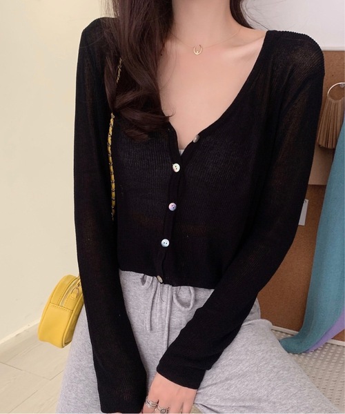 Burner（バーナー）の「【OKUOKU　0909】ショート　カーディガン　oku-tops-648718938163-16（カーディガン/ボレロ・レディース・B/A/C/D/E・FREE）」の5枚目の写真