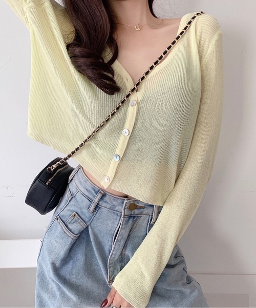 Burner（バーナー）の「【OKUOKU　0909】ショート　カーディガン　oku-tops-648718938163-16（カーディガン/ボレロ・レディース・B/A/C/D/E・FREE）」の7枚目の写真