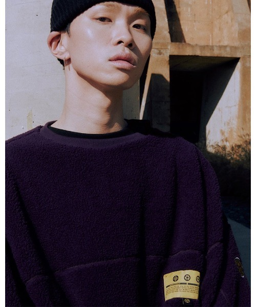 VIBGYOR(ヴィブジョー)の「【Re:one】-OVERR- COLOR BLOCKED FLEECE SWEATSHIRTS(MA)(スウェット・メンズ・パープル・FREE)」の5枚目の写真