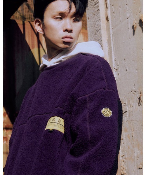 VIBGYOR(ヴィブジョー)の「【Re:one】-OVERR- COLOR BLOCKED FLEECE SWEATSHIRTS(MA)(スウェット・メンズ・パープル・FREE)」の8枚目の写真