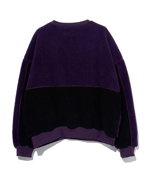 VIBGYOR(ヴィブジョー)の「【Re:one】-OVERR- COLOR BLOCKED FLEECE SWEATSHIRTS(MA)(スウェット・メンズ・パープル・FREE)」の12枚目の写真