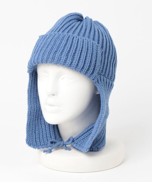 Stuart Austin（ステュアートオースティン）の「(Stuart Austin)耳あて付ニット帽（ニットキャップ/ビーニー・レディース・ブラック/ホワイト/ブルー・FREE）」の14枚目の写真