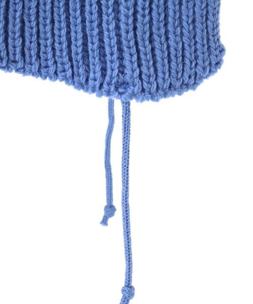 Stuart Austin（ステュアートオースティン）の「(Stuart Austin)耳あて付ニット帽（ニットキャップ/ビーニー・レディース・ブラック/ホワイト/ブルー・FREE）」の11枚目の写真