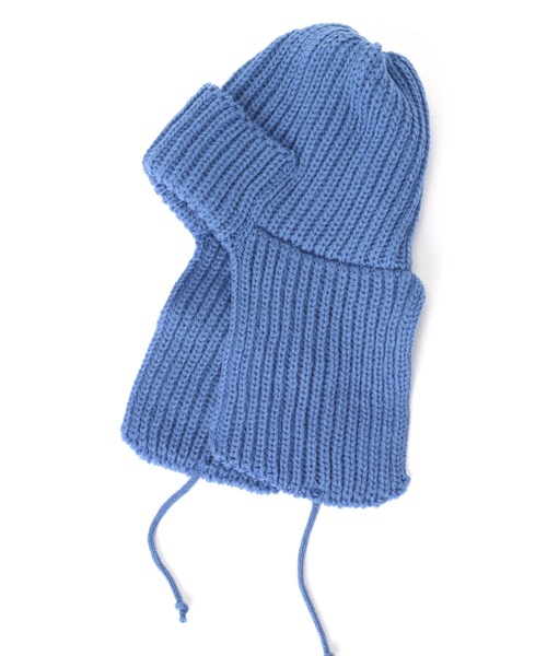 Stuart Austin（ステュアートオースティン）の「(Stuart Austin)耳あて付ニット帽（ニットキャップ/ビーニー・レディース・ブラック/ホワイト/ブルー・FREE）」の12枚目の写真