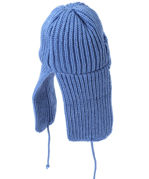 Stuart Austin（ステュアートオースティン）の「(Stuart Austin)耳あて付ニット帽（ニットキャップ/ビーニー・レディース・ブラック/ホワイト/ブルー・FREE）」の8枚目の写真