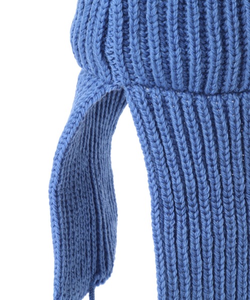 Stuart Austin（ステュアートオースティン）の「(Stuart Austin)耳あて付ニット帽（ニットキャップ/ビーニー・レディース・ブラック/ホワイト/ブルー・FREE）」の10枚目の写真