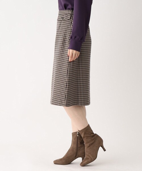 新品タグ付き⭐︎ANAYI アナイ ラメチェックツイードフレアスカート 38 アナイ 38 シアーチェックスカート 【公式通販】