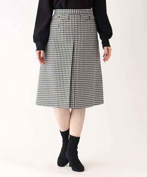 index（インデックス）の「◇ラメツイード 千鳥チェックフレアスカート