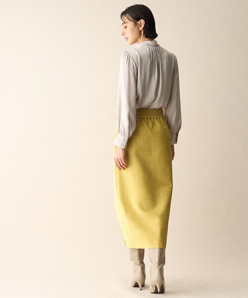 OPAQUE.CLIP（オペークドットクリップ）の「◆ドットジャカードボウタイブラウス（シャツ/ブラウス・レディース・ダークグリーン/ネイビー/ナチュラル・38）」の12枚目の写真