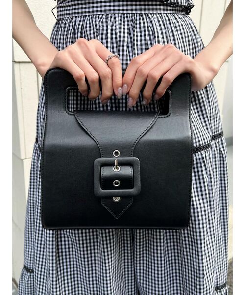 EATME（イートミー）の「ベルテッドランチボックスバッグ（ハンドバッグ・レディース・ベージュ/ブルー/ブラック・FREE）」の9枚目の写真