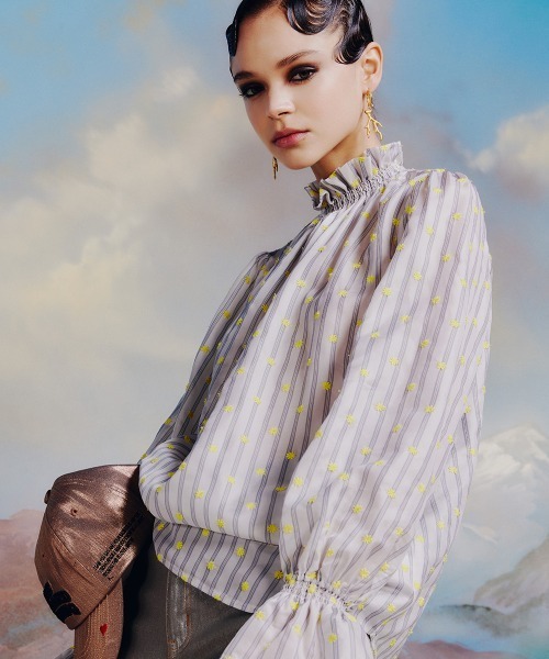 DOUBLE STANDARD CLOTHING（ダブルスタンダードクロージング）の「DSC/ フラワー刺繍ブラウス（シャツ/ブラウス・レディース・イエロー/オフホワイト・36/38）」の15枚目の写真