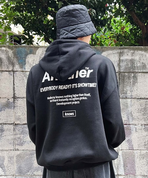 Figments(フィグメンツ)の「【裏起毛】Anotherパーカー(パーカー・レディース・ブラック/グレー・FREE)」の1枚目の写真