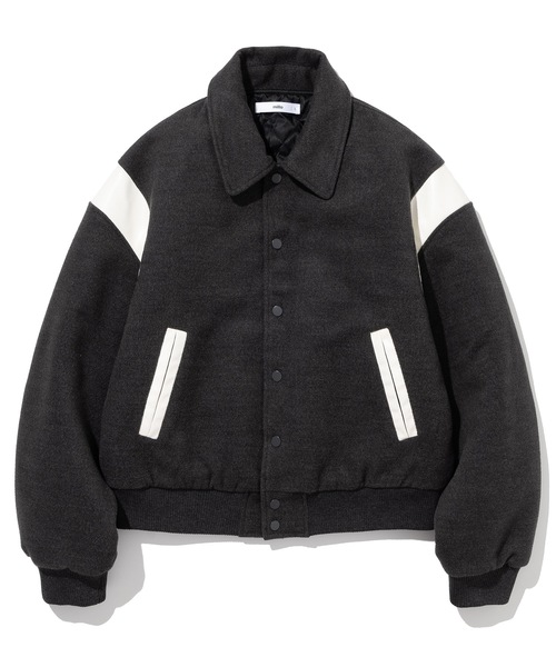 Millo Archive（ミロ アーカイブ）の「【millo 】ユージュアルバーシティジャケット / Usual Varsity Jacket（ブルゾン・レディース・ネイビー/チャコール/ブラック/ブラウン・MEDIUM/LARGE）」の3枚目の写真