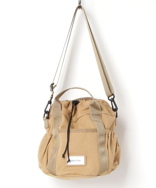 Libra Cue（リブラ キュー）の「2way巾着ショルダーバッグ（ショルダーバッグ・レディース・ベージュ/ブラック・FREE）」の22枚目の写真