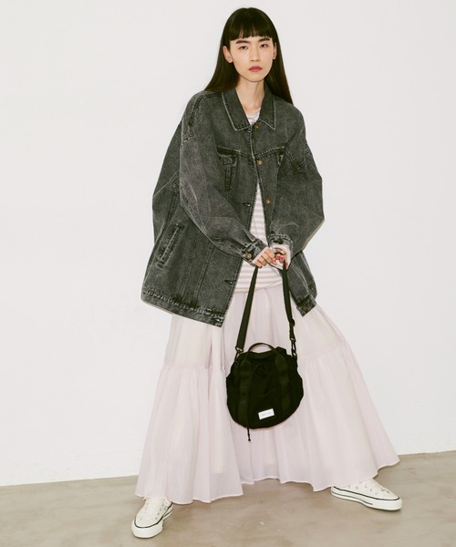 Libra Cue（リブラ キュー）の「2way巾着ショルダーバッグ（ショルダーバッグ・レディース・ベージュ/ブラック・FREE）」の3枚目の写真