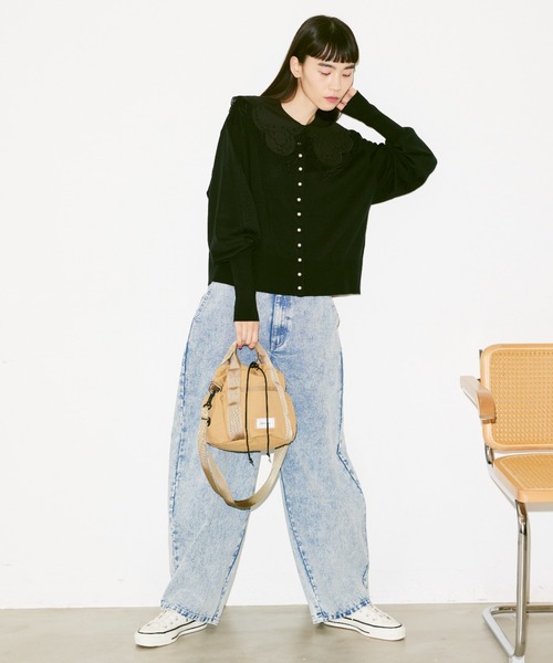 Libra Cue（リブラ キュー）の「2way巾着ショルダーバッグ（ショルダーバッグ・レディース・ベージュ/ブラック・FREE）」の19枚目の写真