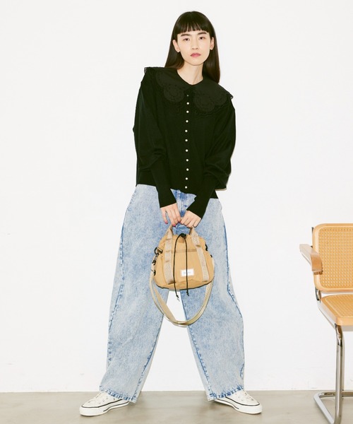 Libra Cue（リブラ キュー）の「2way巾着ショルダーバッグ（ショルダーバッグ・レディース・ベージュ/ブラック・FREE）」の17枚目の写真