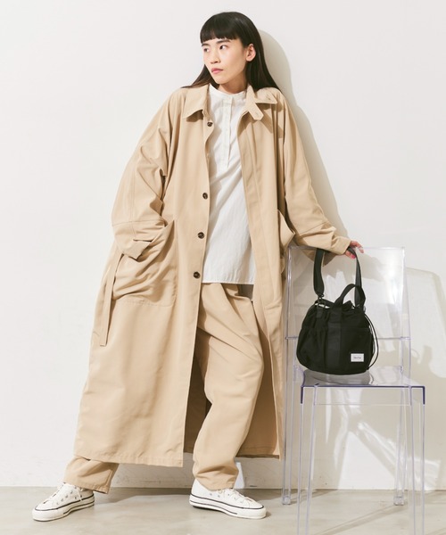 Libra Cue（リブラ キュー）の「2way巾着ショルダーバッグ（ショルダーバッグ・レディース・ベージュ/ブラック・FREE）」の21枚目の写真