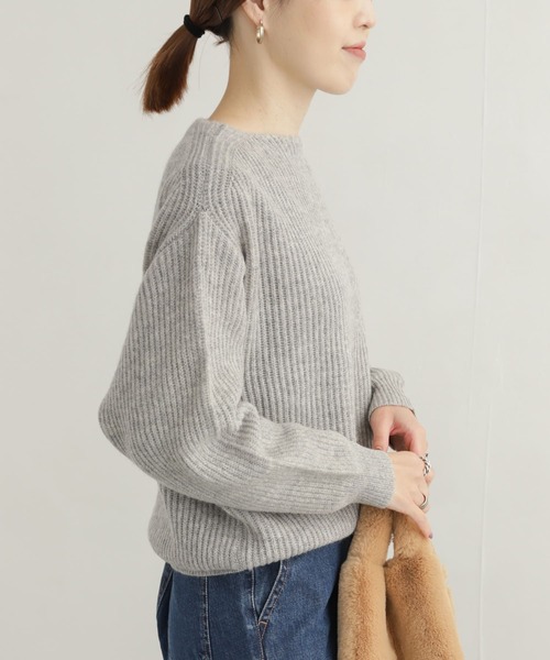 URBAN RESEARCH DOORS(アーバンリサーチドアーズ)の「モンゴリアンウール畦ニットプルオーバー(ニット/セーター・レディース・アイボリー/グレー/ブルー・MEDIUM)」の15枚目の写真