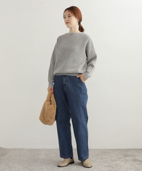 URBAN RESEARCH DOORS(アーバンリサーチドアーズ)の「モンゴリアンウール畦ニットプルオーバー(ニット/セーター・レディース・アイボリー/グレー/ブルー・MEDIUM)」の20枚目の写真