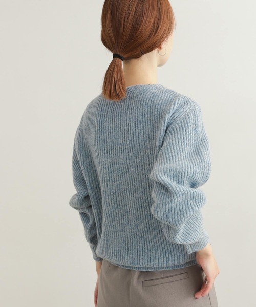 URBAN RESEARCH DOORS(アーバンリサーチドアーズ)の「モンゴリアンウール畦ニットプルオーバー(ニット/セーター・レディース・アイボリー/グレー/ブルー・MEDIUM)」の22枚目の写真