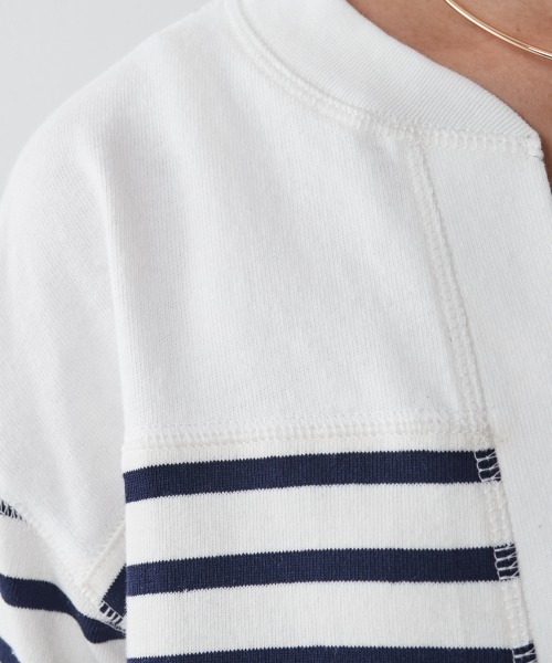 CHIC STYLE（シックスタイル）の「＜大きいサイズ＞綿100％スキッパーボーダーカットソープルオーバー シックスタイル（Tシャツ/カットソー・レディース・ブラック系/ネイビー系・L/LL/3L/5L/4L）」の21枚目の写真