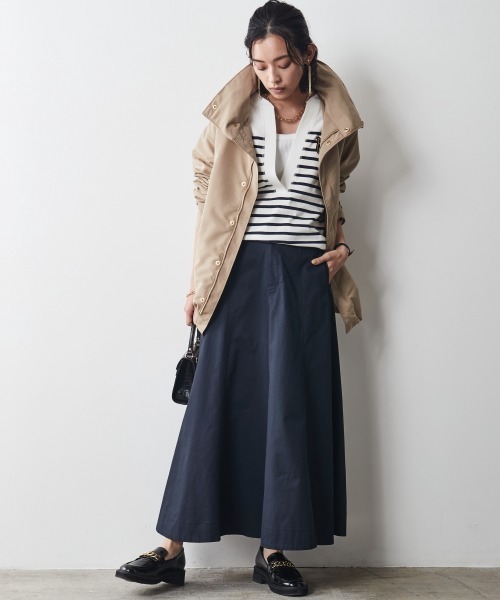 CHIC STYLE（シックスタイル）の「＜大きいサイズ＞綿100％スキッパーボーダーカットソープルオーバー シックスタイル（Tシャツ/カットソー・レディース・ブラック系/ネイビー系・L/LL/3L/5L/4L）」の17枚目の写真