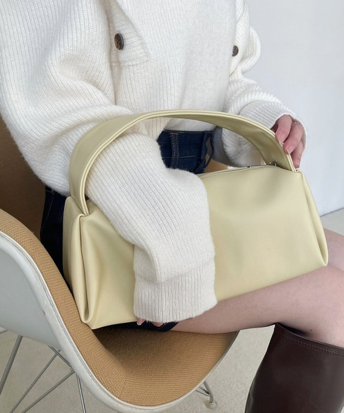 Heather(ヘザー)の「ソフトPUハンドルBAG 186768(ハンドバッグ・レディース・ブラック/イエロー/アイボリー・ONE SIZE)」の3枚目の写真