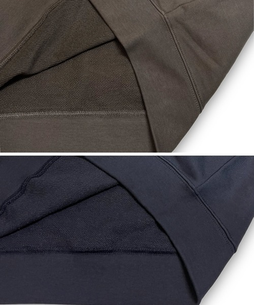 GREEN BOWL（グリーンボウル）の「グリーンボウル GREEN BOWL Crew Neck Sweat(PEACE FIELD柄)（スウェット・メンズ・ネイビー/チャコールグレー・M）」の4枚目の写真