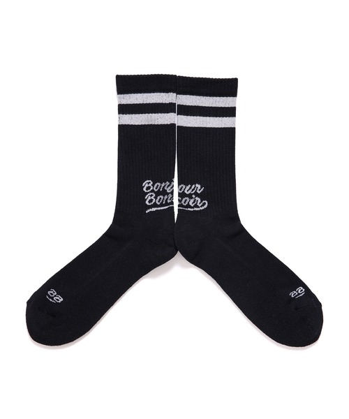 bonjour records（ボンジュールレコーズ）の「【bonjour records/ボンジュールレコード】ORIGINAL LOGO SOCKS オリジナルロゴソックス（ソックス/靴下・メンズ・チャコールグレー・FREE）」の6枚目の写真