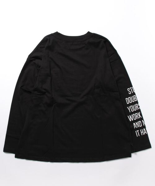 STYLEBLOCK(スタイルブロック)の「ビッグシルエットプリントロングTシャツ(Tシャツ/カットソー・メンズ・ネイビー/ホワイト/グリーン/パープル/ブラック/ブラック系その他/ベージュ/ホワイト系その他2/ホワイト系その他・L/M/LL)」の10枚目の写真