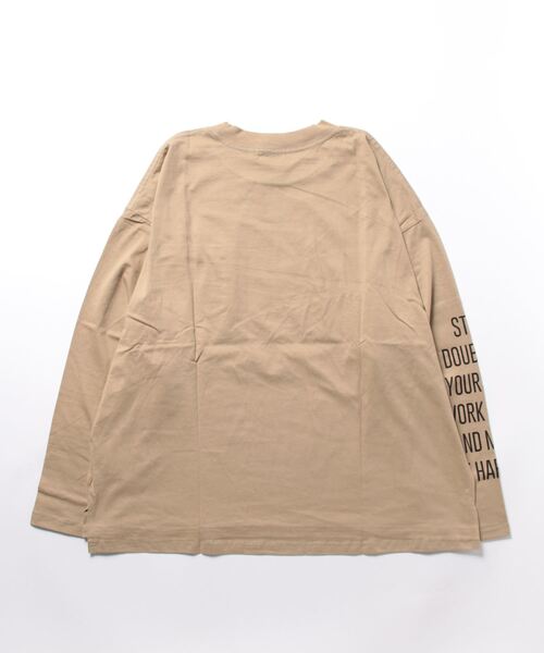 STYLEBLOCK(スタイルブロック)の「ビッグシルエットプリントロングTシャツ(Tシャツ/カットソー・メンズ・ネイビー/ホワイト/グリーン/パープル/ブラック/ブラック系その他/ベージュ/ホワイト系その他2/ホワイト系その他・L/M/LL)」の14枚目の写真