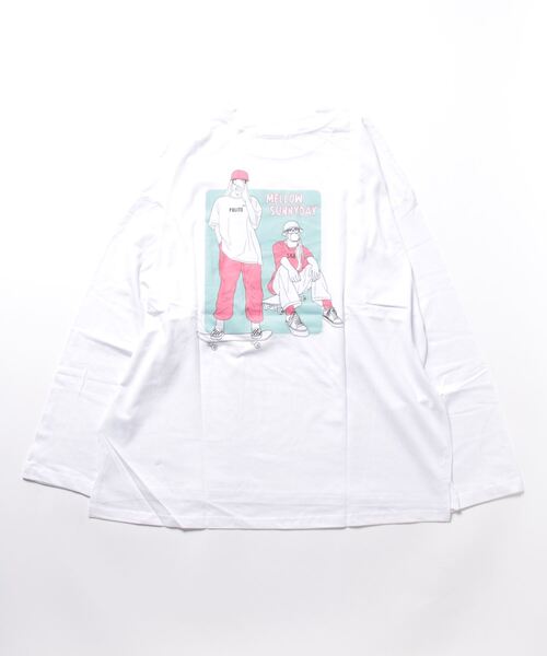 STYLEBLOCK(スタイルブロック)の「ビッグシルエットプリントロングTシャツ(Tシャツ/カットソー・メンズ・ネイビー/ホワイト/グリーン/パープル/ブラック/ブラック系その他/ベージュ/ホワイト系その他2/ホワイト系その他・L/M/LL)」の19枚目の写真