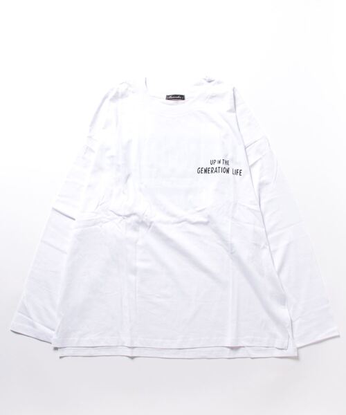 STYLEBLOCK(スタイルブロック)の「ビッグシルエットプリントロングTシャツ(Tシャツ/カットソー・メンズ・ネイビー/ホワイト/グリーン/パープル/ブラック/ブラック系その他/ベージュ/ホワイト系その他2/ホワイト系その他・L/M/LL)」の20枚目の写真