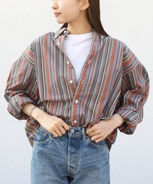 THE SHINZONE/シンゾーン　ダディシャツ マルチストライプ　DADDY SHIRT MULTI STRIPE　23MMSBL08