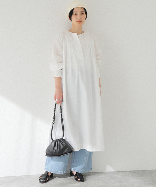 JOINT WORKS(ジョイントワークス)の「【COMMRE/コムル】ヴィンテージライク タックワンピース(ワンピース・レディース・ホワイト・FREE)」の1枚目の写真