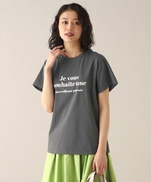 UNTITLED（アンタイトル）の「◆【洗濯機で洗える】きれいめロゴTシャツ（Tシャツ/カットソー・レディース）」