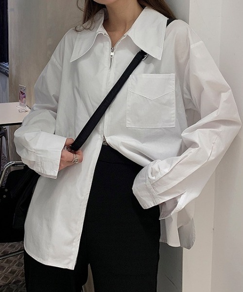 セール】BIGカラージップアップシャツ（シャツ/ブラウス