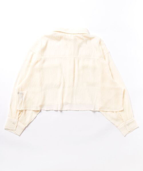 one way（ワンウェイ）の「シワ加工シア―シャツ（シャツ/ブラウス・レディース・ホワイト/ライトブルー/ライトグレー・FREE）」の21枚目の写真