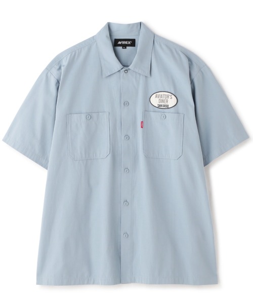 AVIREX(アヴィレックス)の「SHORTSLEEVE WORK SHIRT DINER / ワークシャツ ダイナー / AVIREX / アヴィレックス(シャツ/ブラウス・メンズ・ブラック/アイボリー/ブラウン/その他18・2XL/L/XL/M)」の4枚目の写真