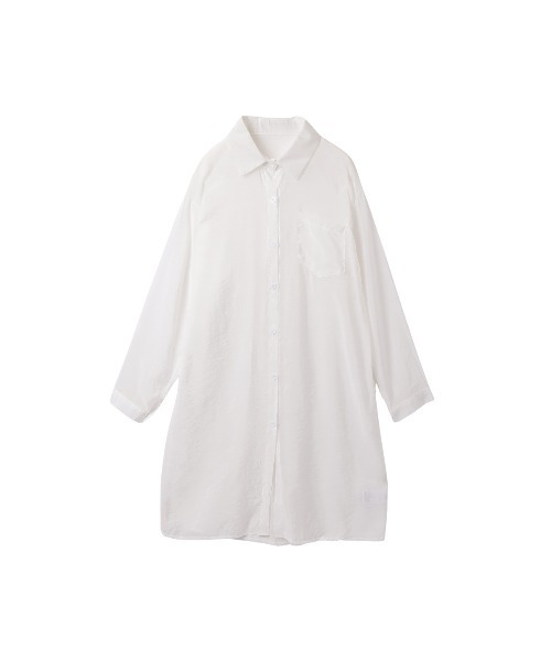 Eclat one(エクラワン)の「シアー ロングシャツ(シャツ/ブラウス・レディース・パープル/ブラック/オフホワイト/ライトブルー・FREE)」の22枚目の写真
