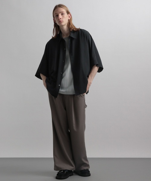 HARE（ハレ）の「ドルマンBIGシャツSS(HARE)（シャツ/ブラウス・メンズ・ピンク/ブラウン/ホワイト/ブラック・SMALL/MEDIUM）」の5枚目の写真