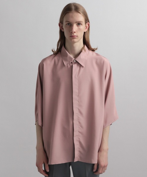 HARE（ハレ）の「ドルマンBIGシャツSS(HARE)（シャツ/ブラウス・メンズ・ピンク/ブラウン/ホワイト/ブラック・SMALL/MEDIUM）」の13枚目の写真