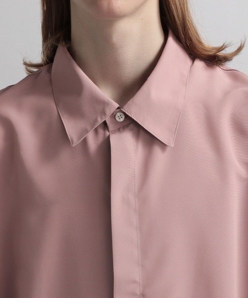 HARE（ハレ）の「ドルマンBIGシャツSS(HARE)（シャツ/ブラウス・メンズ・ピンク/ブラウン/ホワイト/ブラック・SMALL/MEDIUM）」の9枚目の写真
